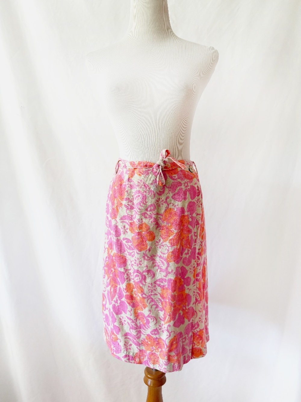NWT So Blue by Sigrid Olson Linen Floral Skirt